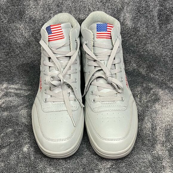 SPACE NASA shoes Retro Hi Top Reflective Size 9.5 Rockwell Gray - Picture 2 of 8